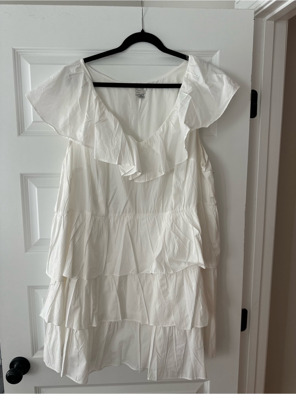 a new day White Ruffle Tiered Mini Dress